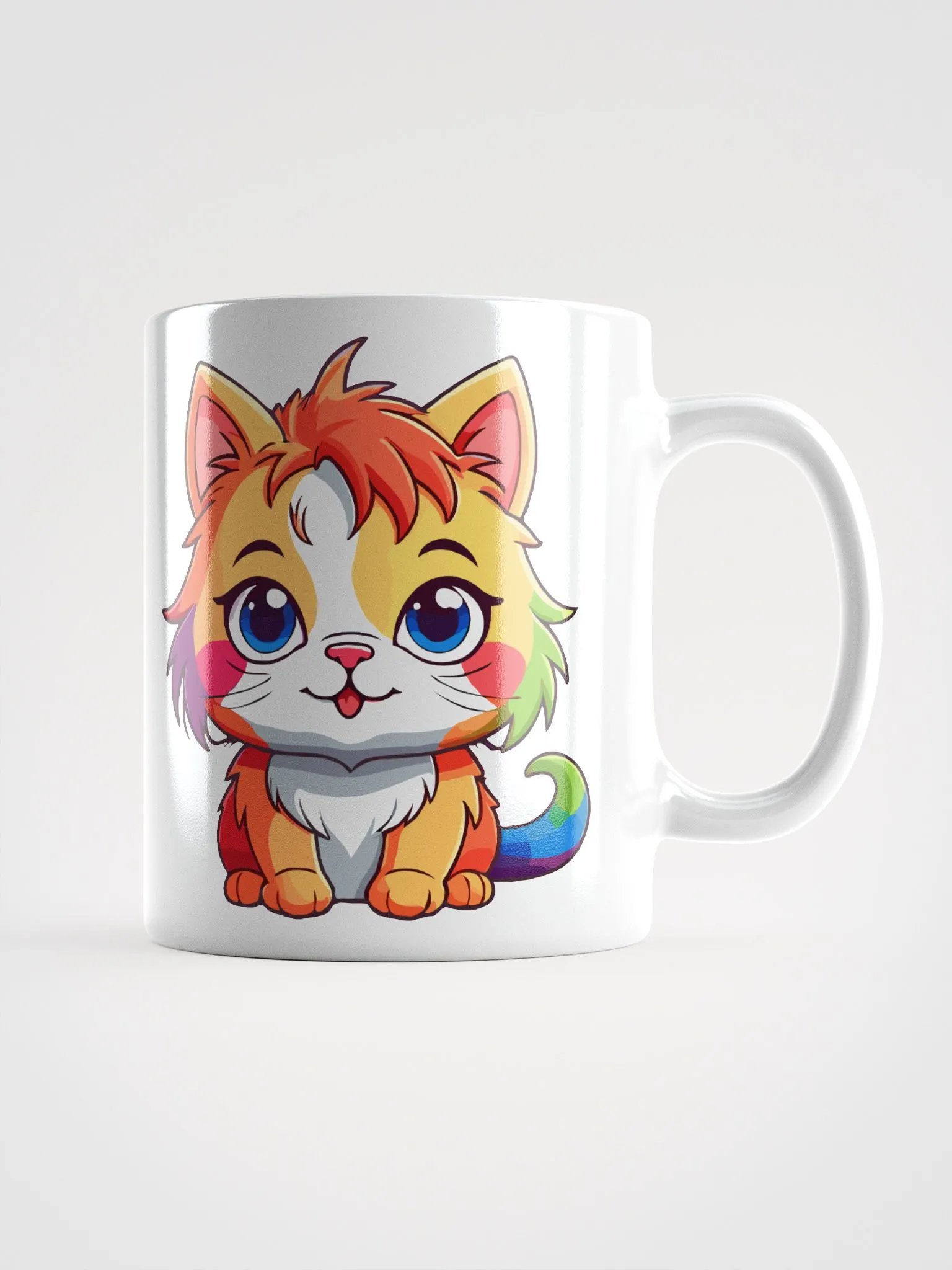 Cute Rainbow Color Cat 1 , Mug product image (1)
