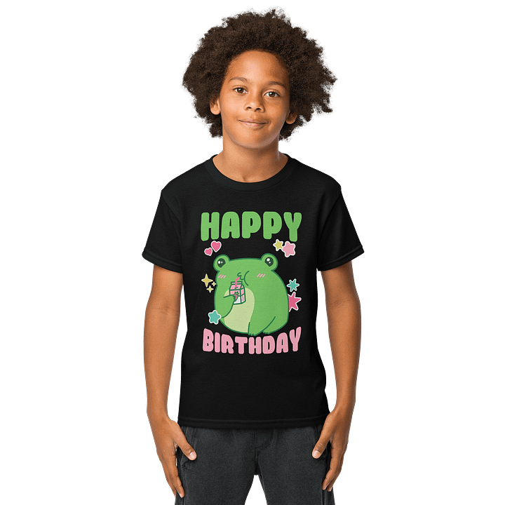 Happy Birthday (Cute Frog) T-Shirt For Kids product image (1)