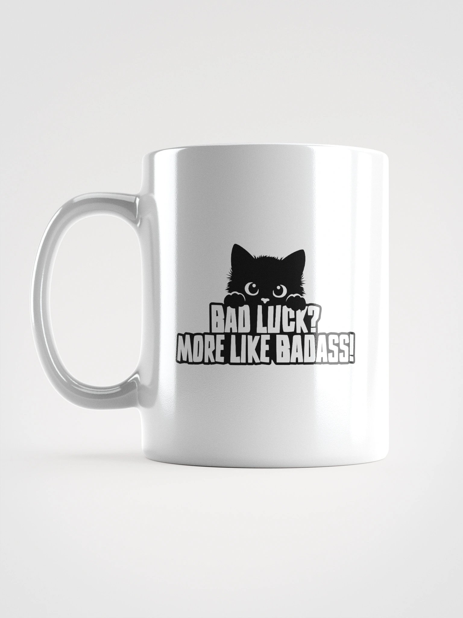 Cute Black Kitten "Badass" Funny Cat Lover Mug product image (16)