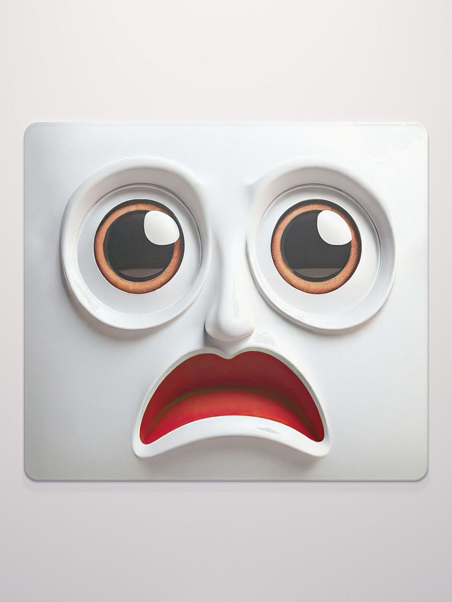 Whimsical Surprised Face Mouse Pad: Add Playfulness to Your Workspace! product image (2)