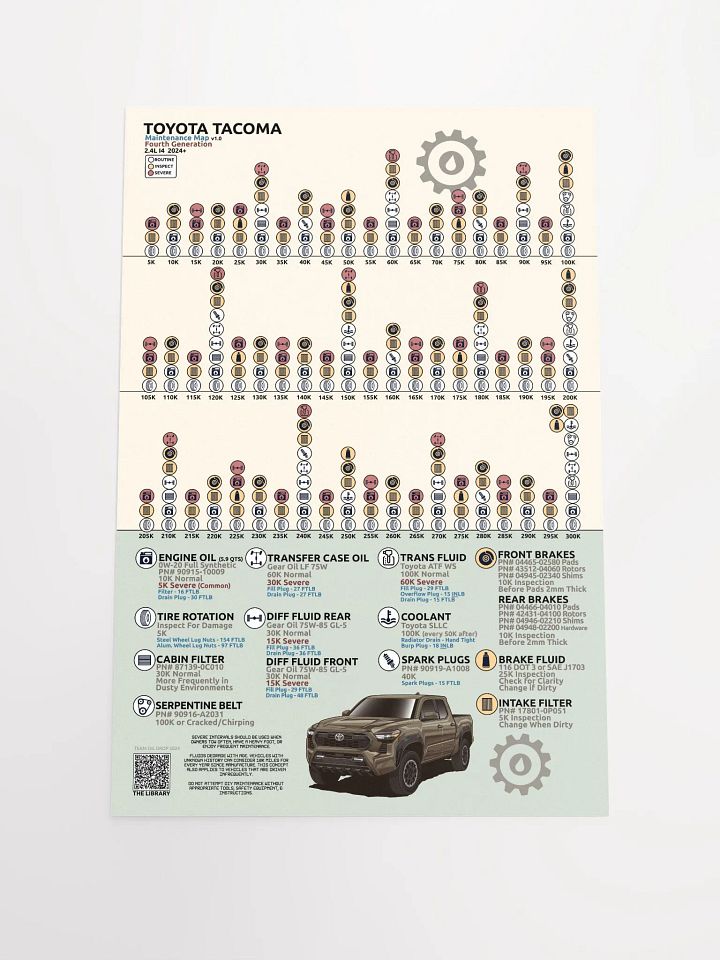 4th GEN TACOMA MAINTENANCE MAP V1.0 product image (1)