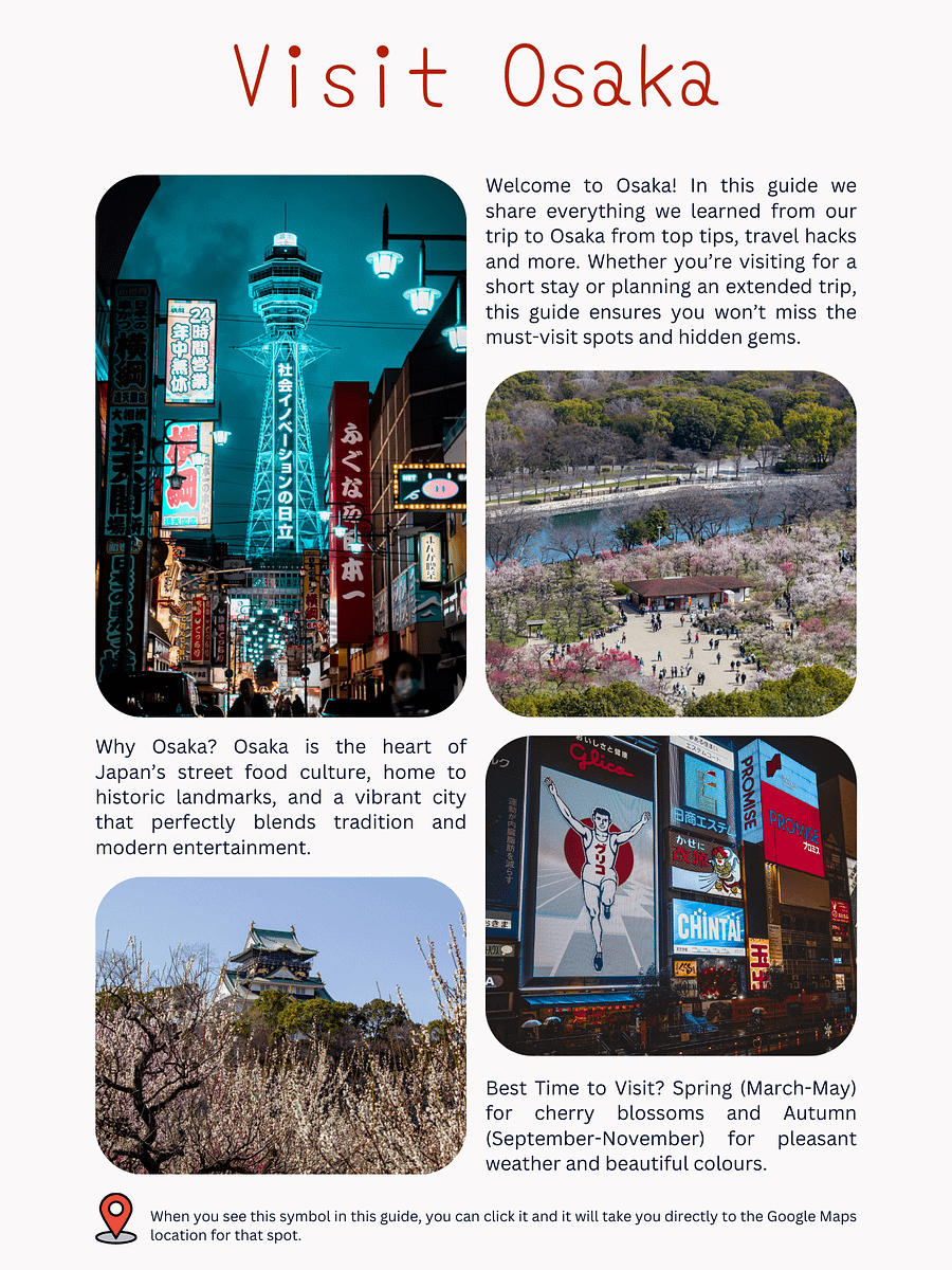 THE ONLY GUIDE YOU NEED TO TRAVEL OSAKA: ESSENTIAL TIPS, MUST VISIT LANDMARKS & HIDDEN GEMS! product image (3)