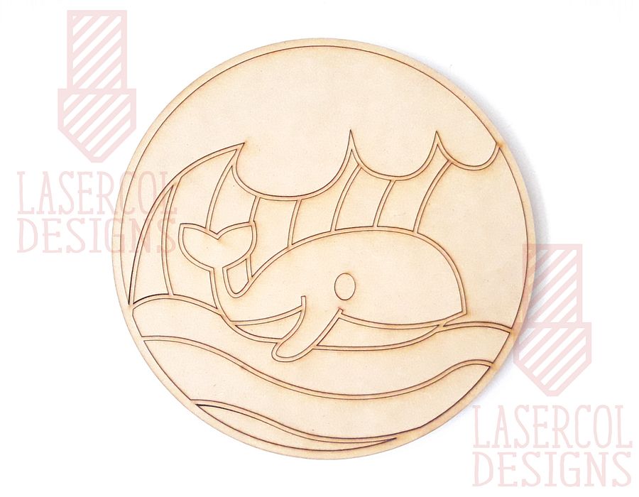 Whale DIY Paint Puzzle - Laser Cut Files product image (2)