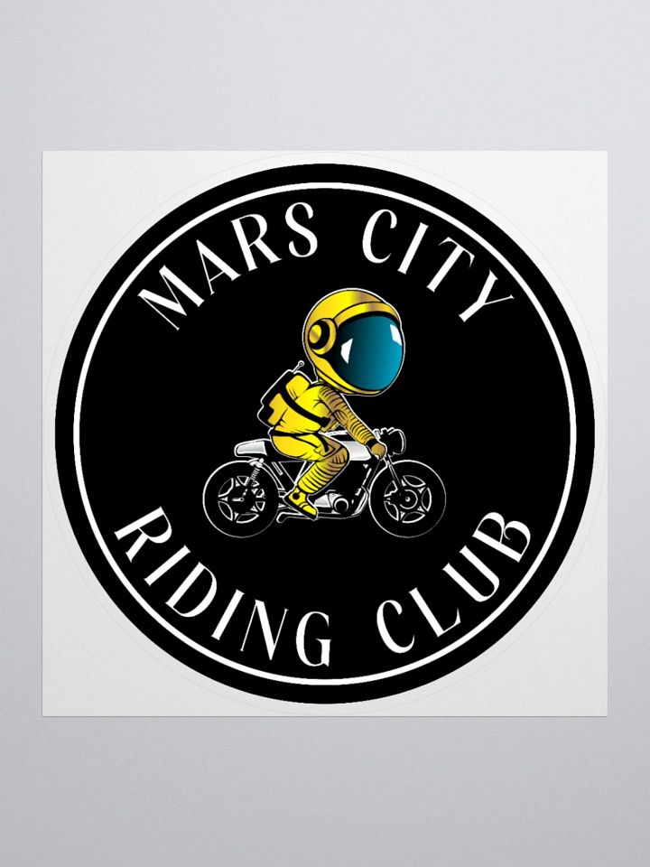 MARS CITY RIDING CLUB GOLD LOGO STICKER product image (1)