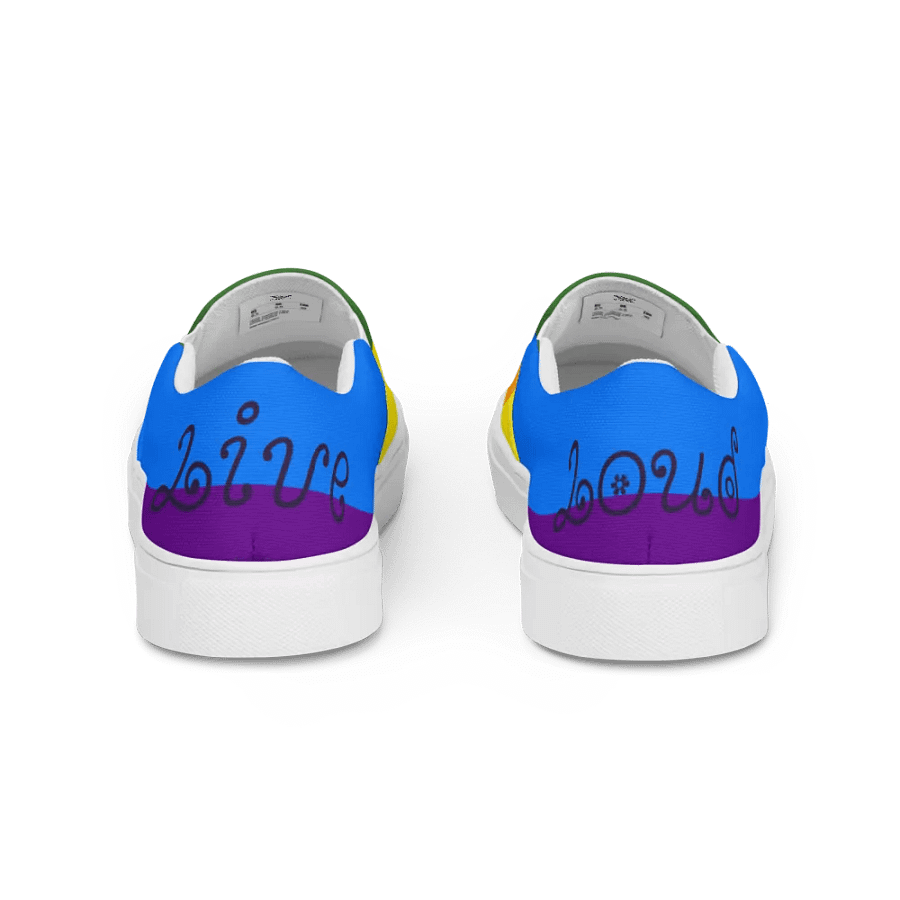 Vibrant 'Live' Striped Slip-Ons product image (4)