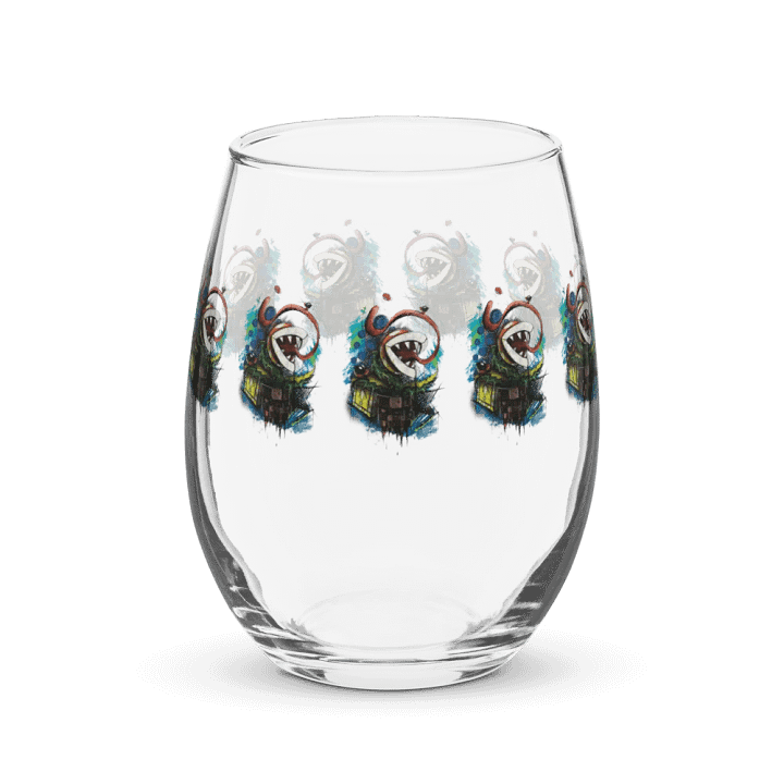 Piranha Plant by StephyJ Stemless Wine Glass product image (1)