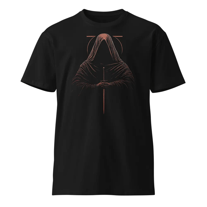 Hooded Wraith Holding Dagger + AS Colour Unisex Premium T-Shirt product image (1)
