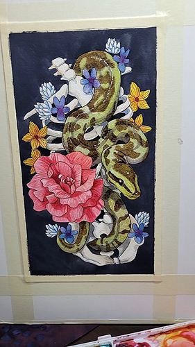 Two down one to go 

#watercolor #watercolorartist #originalpainting #snakepainting