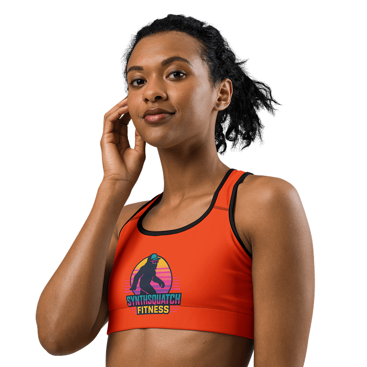 Synthsquatch Fitness Sports Bra (Neon Orange) product image (2)