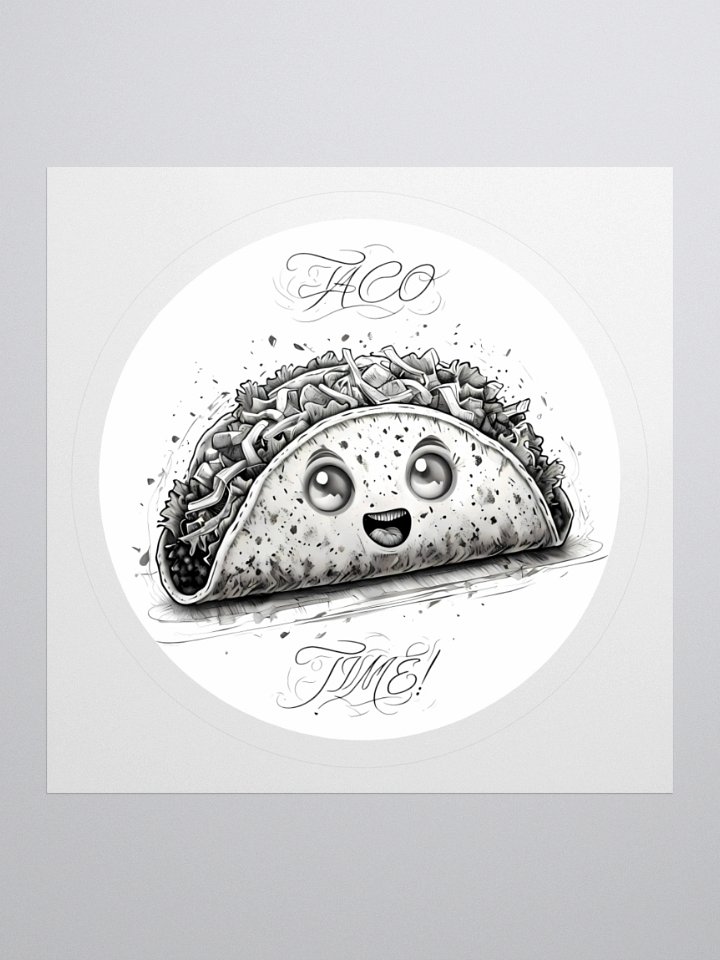 Cute Taco Time Sticker - Ideal for Taco Enthusiasts product image (3)