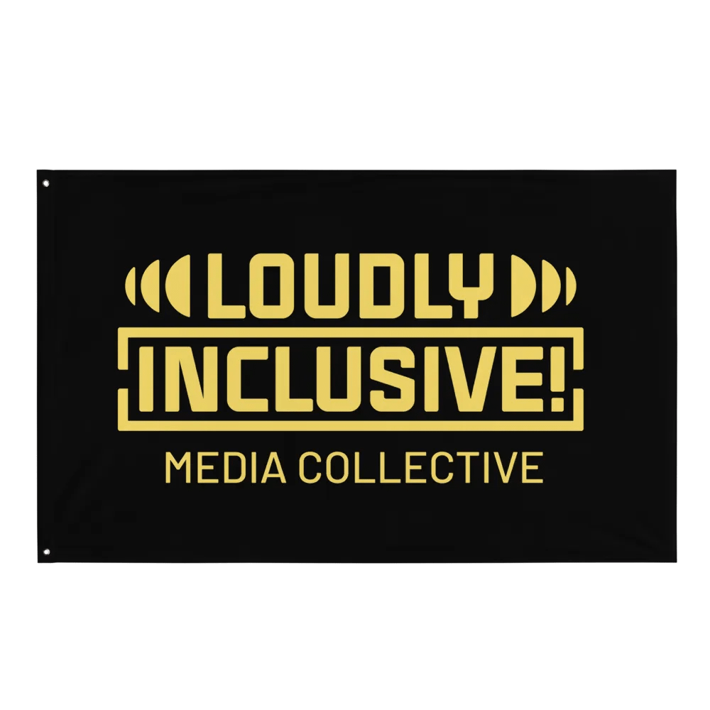 Black and Yellow Logo Flag product image (1)