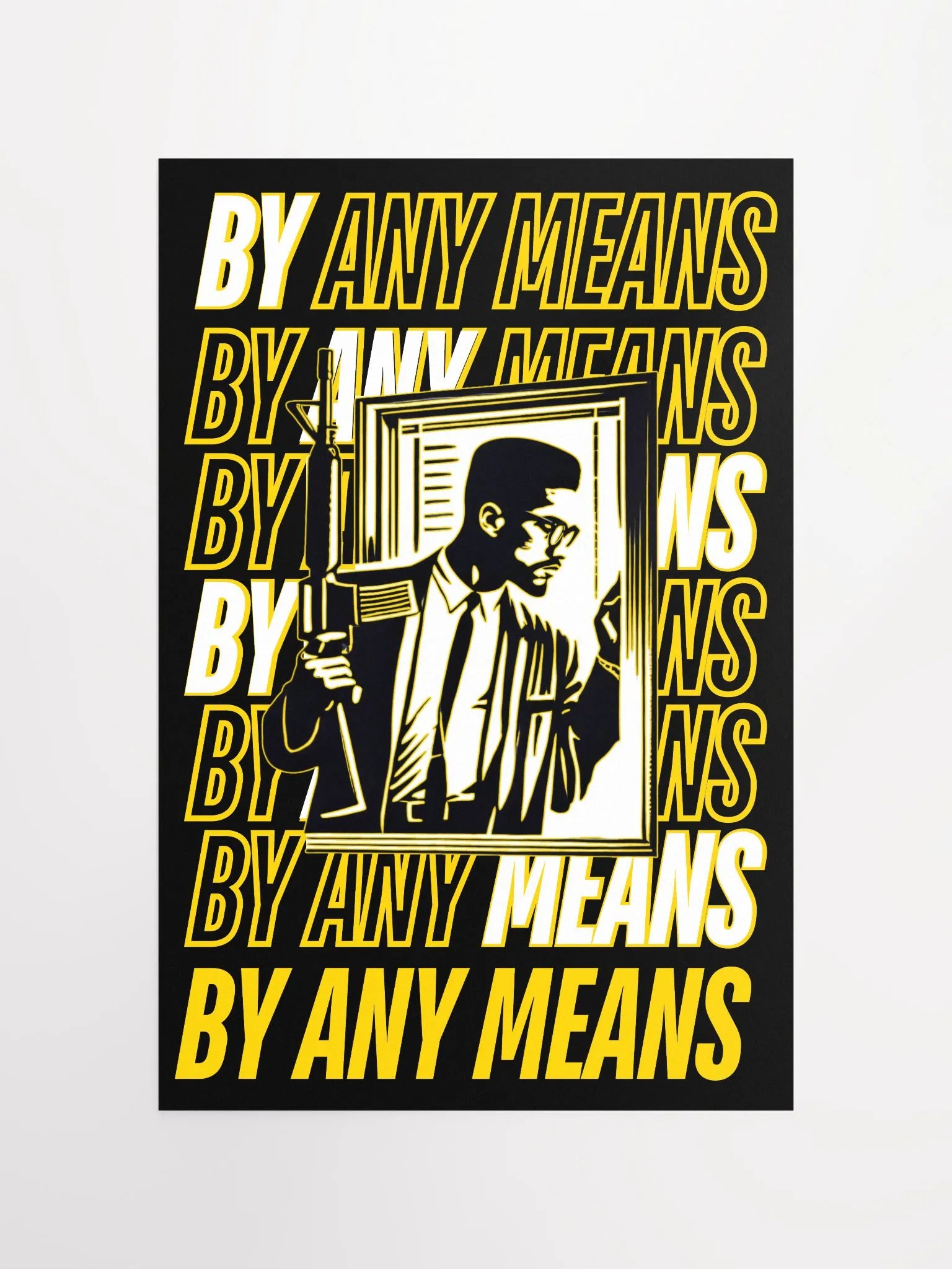 MALCOLM X BY ANY MEANS POSTER (GOLD) product image (11)