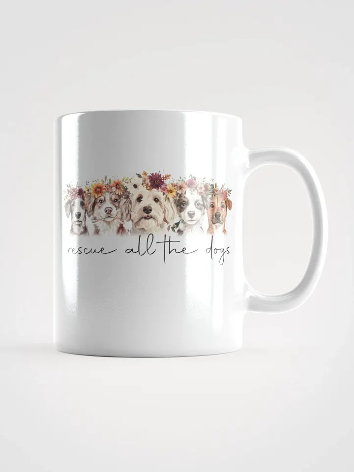 Floral Rescue All The Dogs White Mug product image (1)