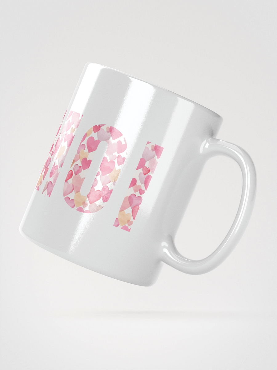 Mug Blanc Toi et Moi - Décor Coeurs roses - Cadeau Couple product image (2)