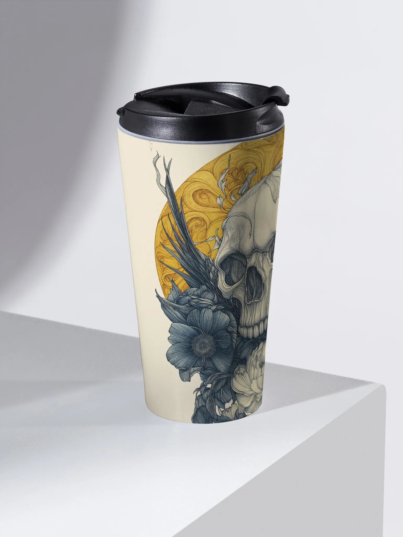 Floral Macabre Stainless Steel Travel Mug product image (2)