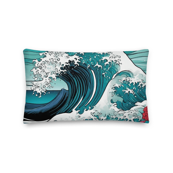 Japanese Wresting Wave All-Over Pillow product image (2)