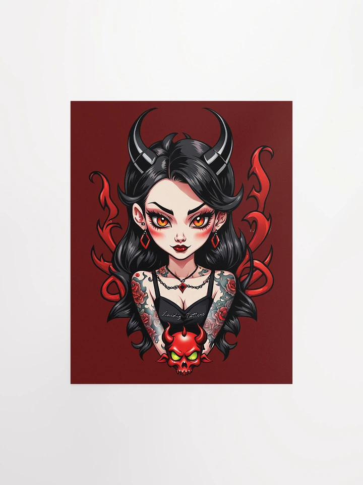 Tattooed Devil Girl Poster Print product image (2)