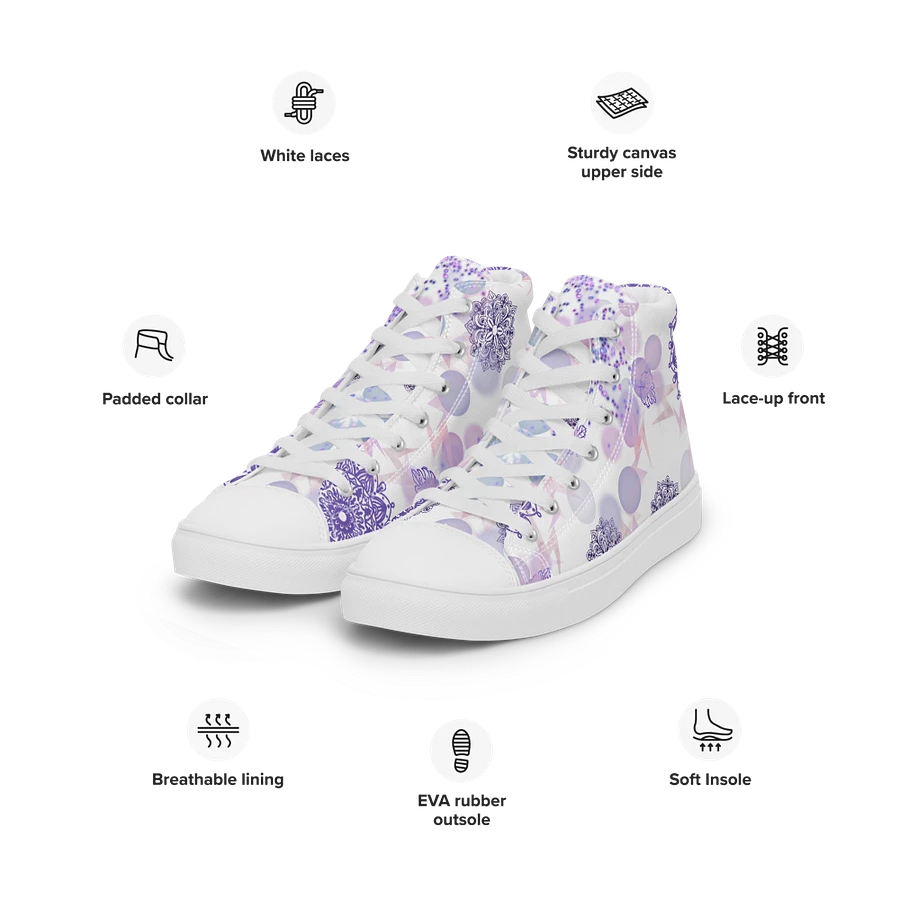 Lilac Mandala Lace Up Womens Shoes product image (18)