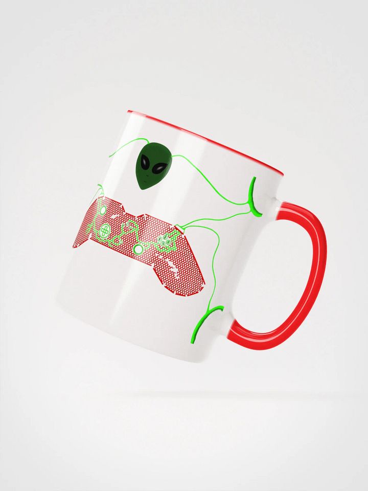 Neon Alien Game Controllers Ceramic Mug product image (4)