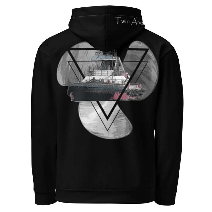 Black Three blade prop triangle Athena tug Hoodie product image (1)