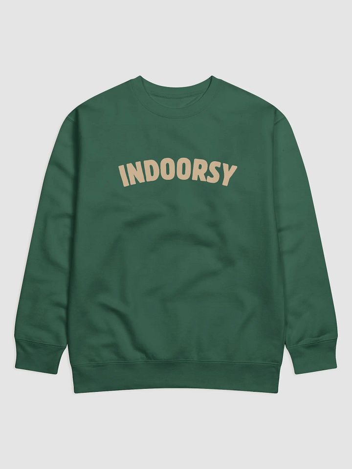 Indoorsy Sweatshirt (Tan Text) product image (1)