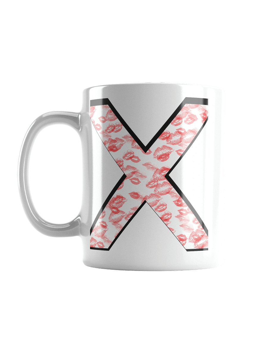 White X Red Lipstick Kisses | Glossy White Mug product image (3)