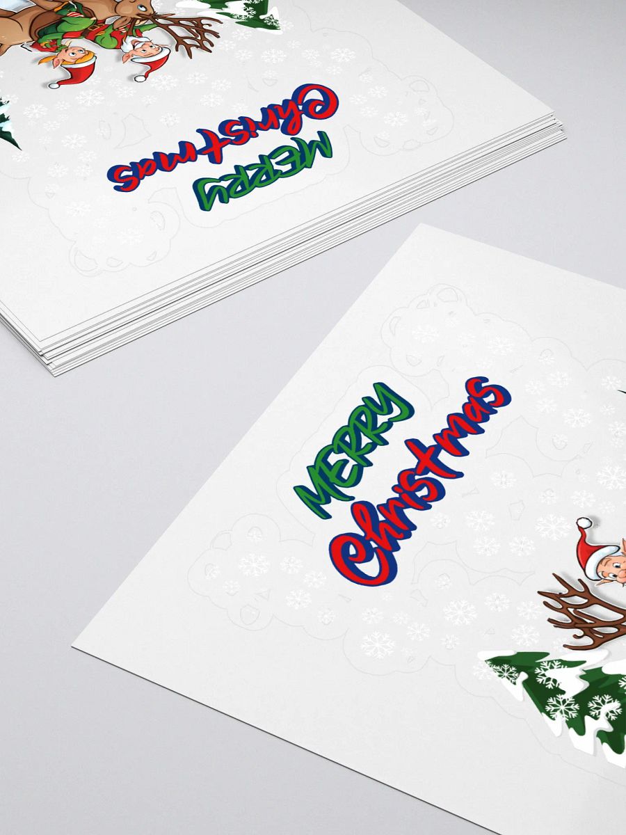 Santa Elves Riding A Reindeer Sticker product image (4)