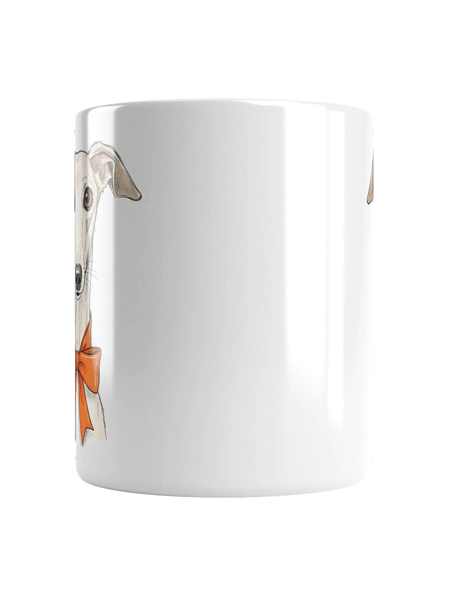 Greyhound With An Orange Bow Sketch-y Art Chic Small Ceramic Mug product image (6)
