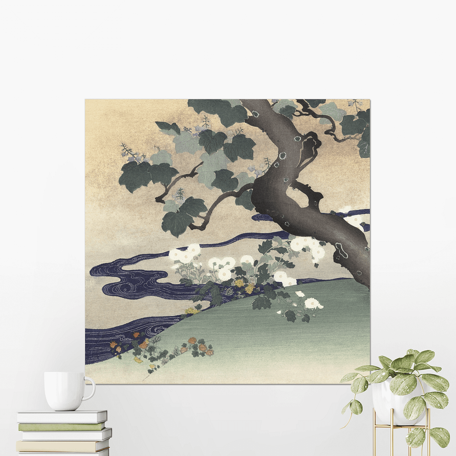 Tree and Chrysanthemums - Kogyo Tsukioka product image (2)