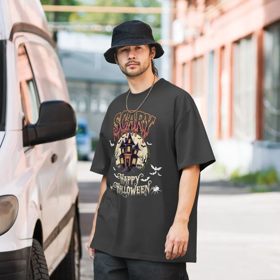 Glowing Haunted House Halloween T-Shirt product image (6)