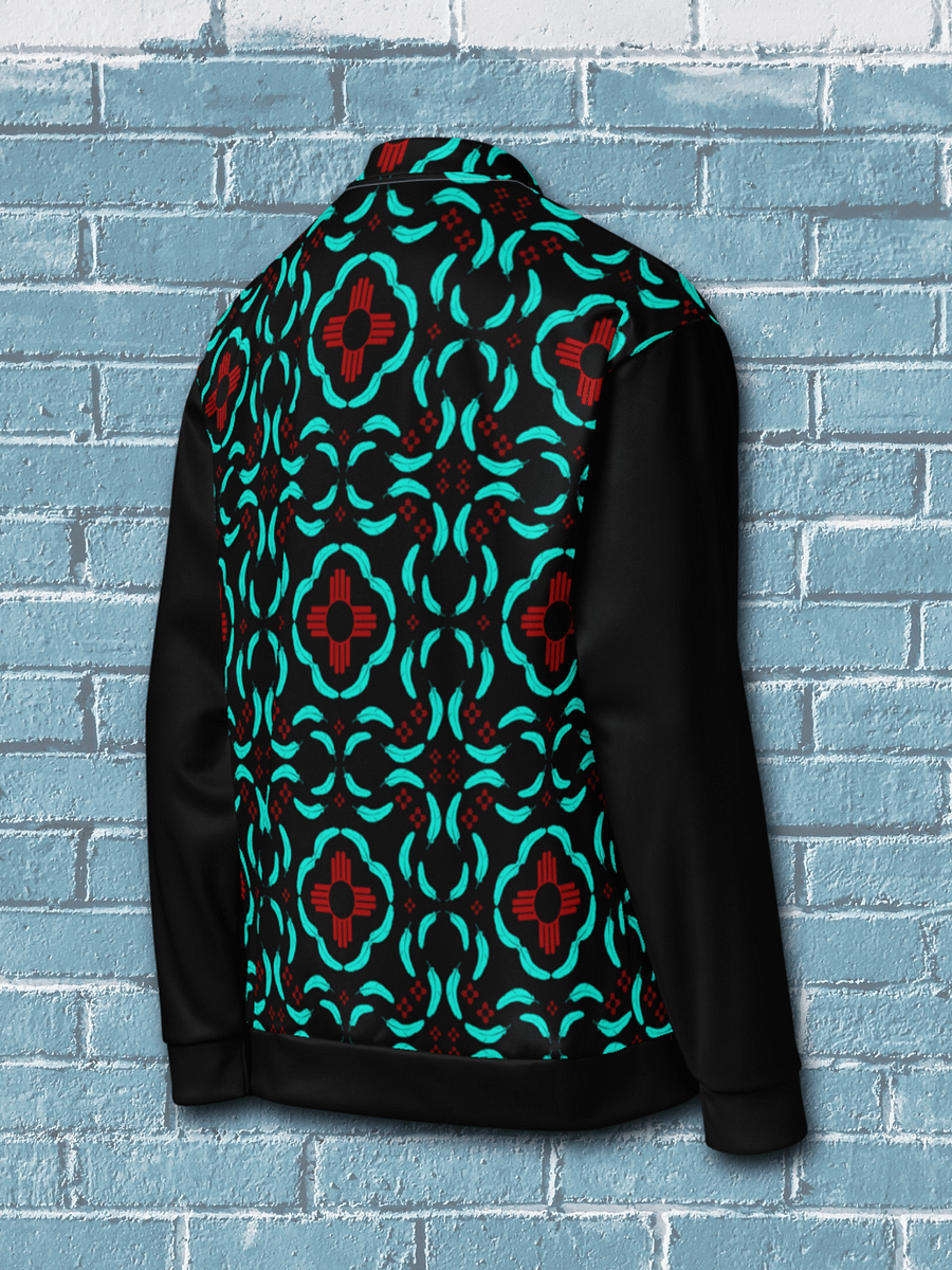 New Mexico Zia Turquoise Feathers Bomber Jacket product image (4)