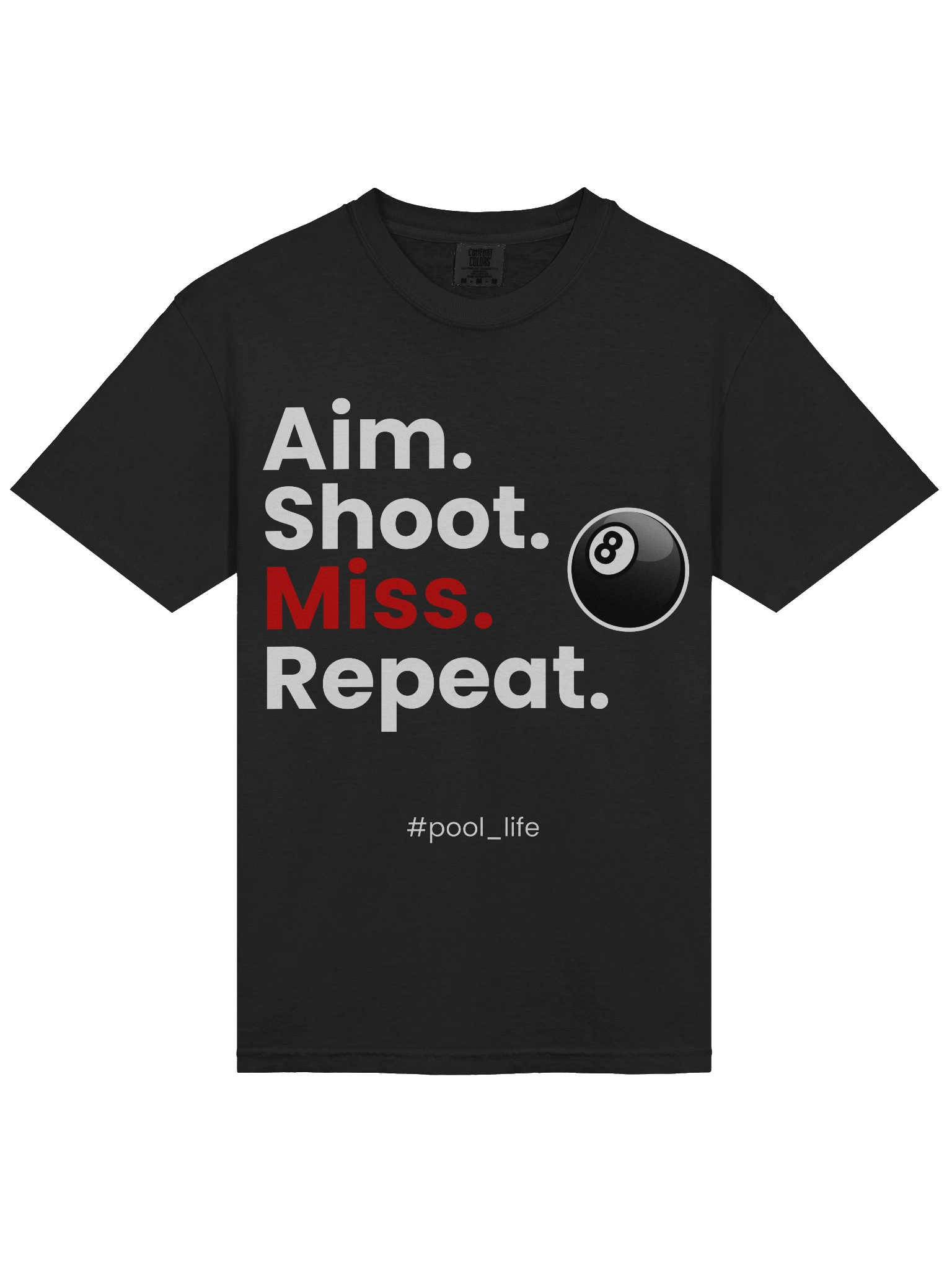 8-ball Pool Life T-shirt (Black) product image (1)