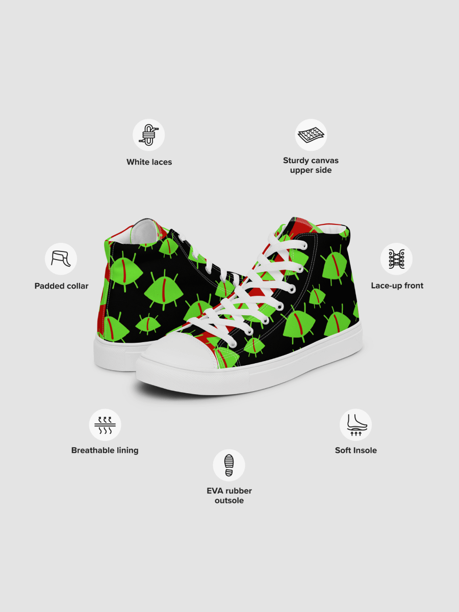 "Always Watching" Chaos Colored High Top Canvas Shoes product image (12)