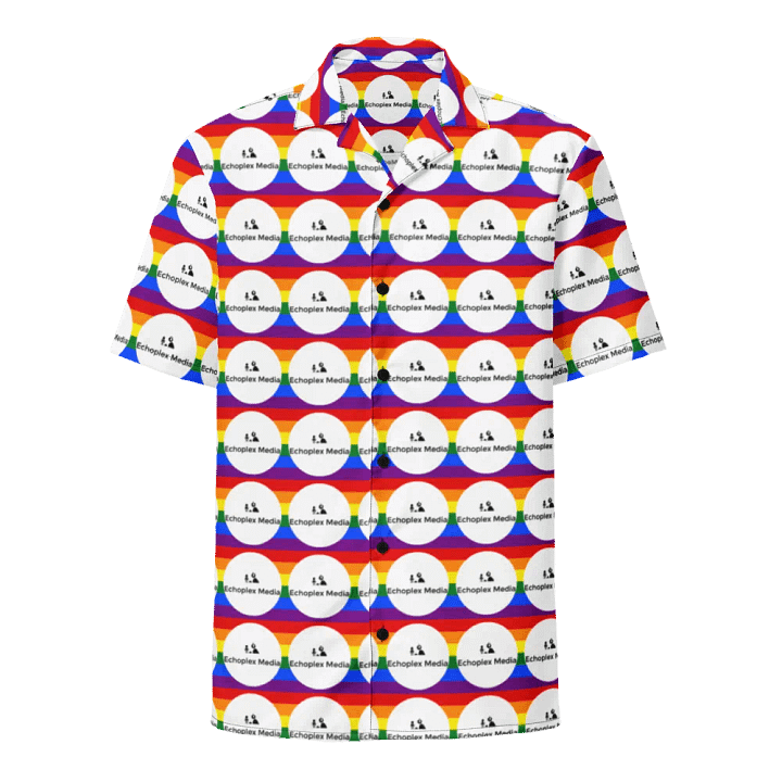 Rainbow Logo Hawaiian Style Shirt - White product image (1)