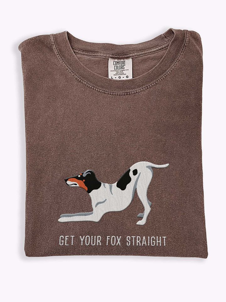 Get Your Fox Straight T-Shirt(Embroidered) of a Smooth Fox Terrier(Tricolor) product image (1)