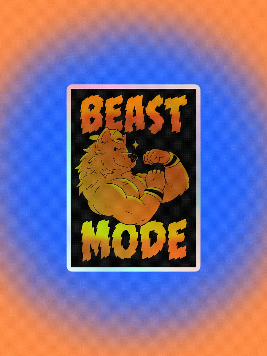 BEAST MODE Holographic Sticker product image (1)