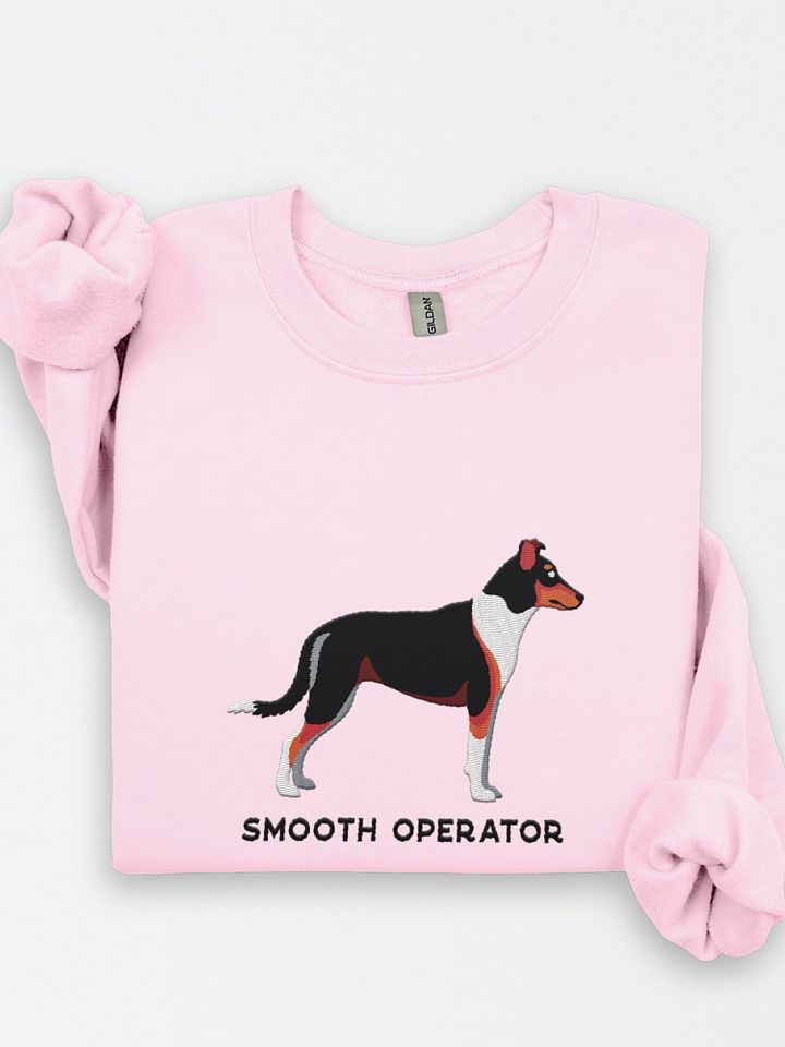 Smooth Operator Sweatshirt (Embroidered) of a Smooth Collie(Tricolor) product image (1)