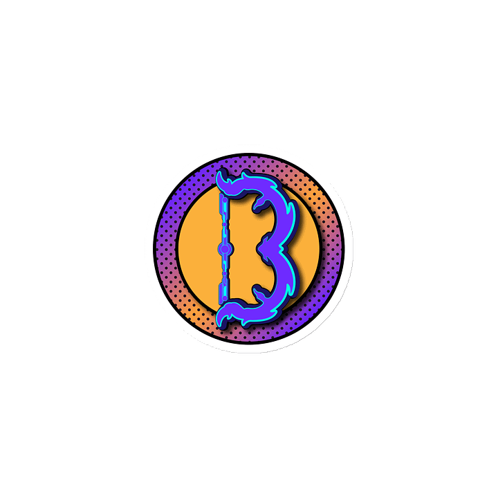 Neon B Emblem Die-Cut Magnets product image (1)