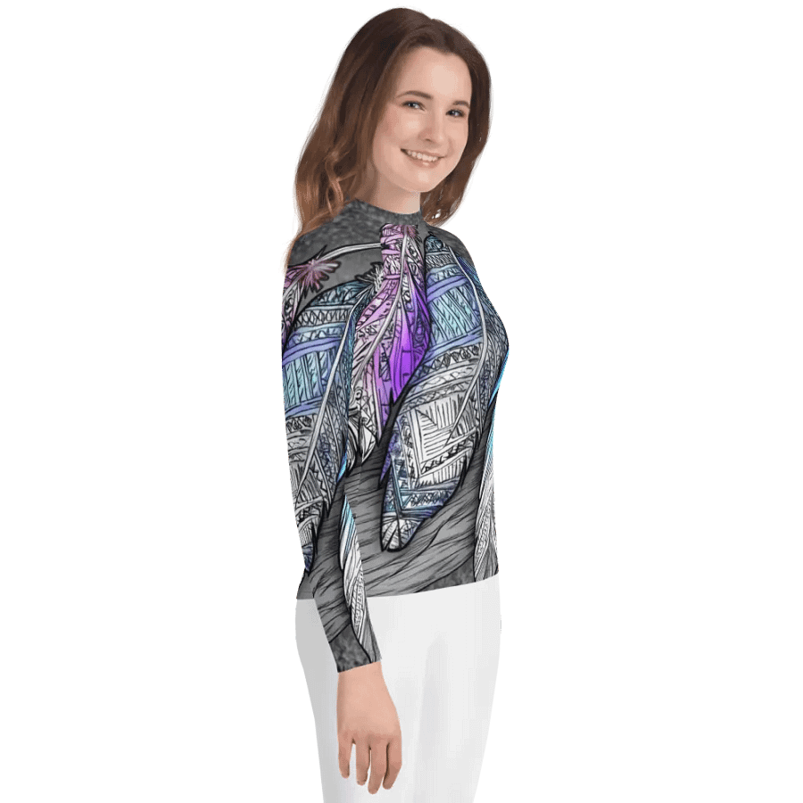 G Feather, Unisex Youth Rash Guard product image (4)