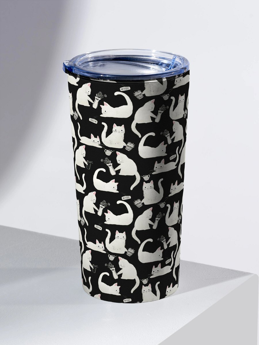 Bad Cats Knocking Stuff Over Tumbler, Black product image (2)