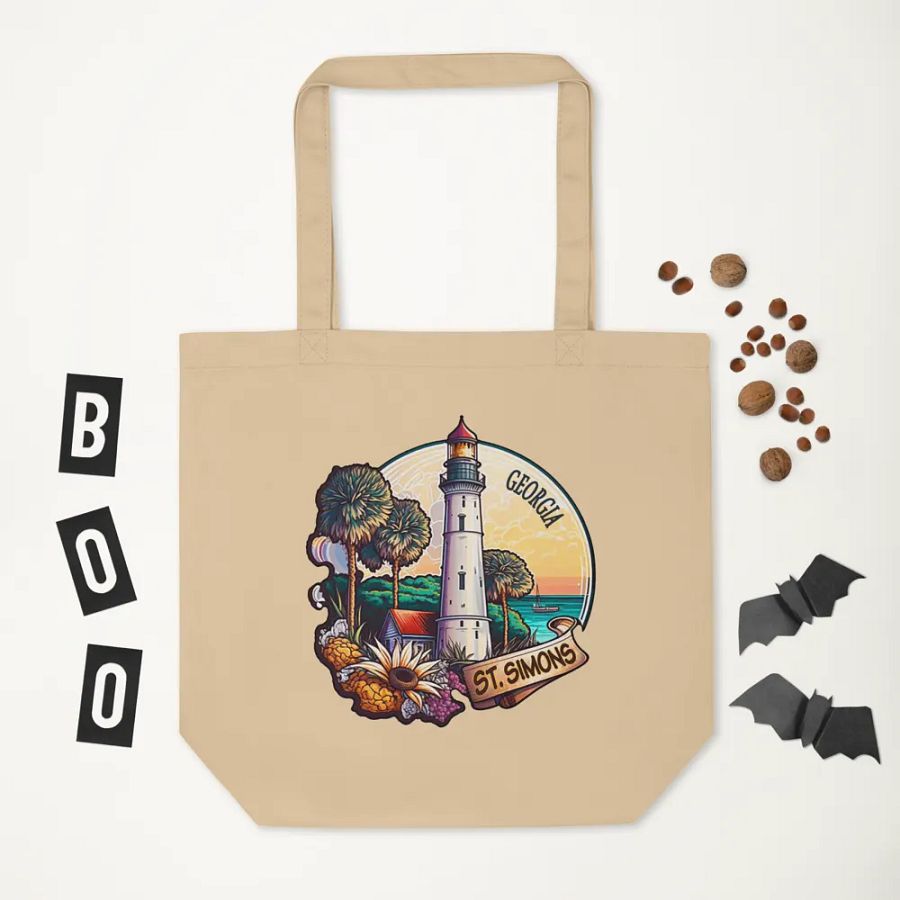 Saint Simons Island Scenic Lighthouse Tote Bag product image (11)