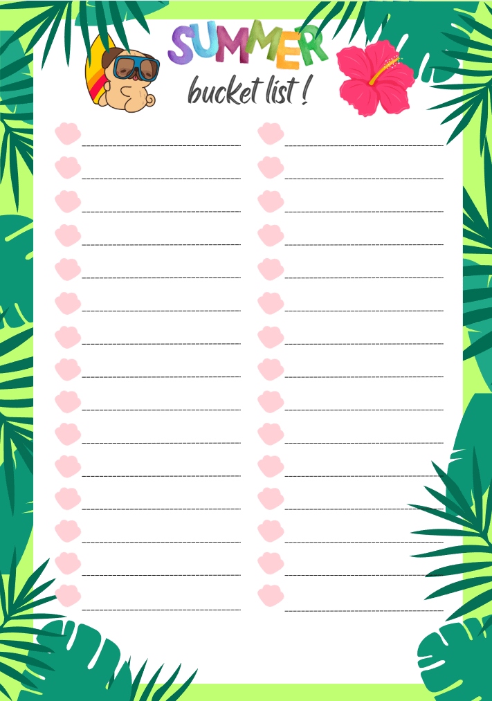 Summer Vacation Bucket List -Free! product image (1)