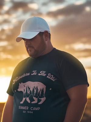 🌅 Golden hour + bear tee = adventure unlocked. Wander where the WiFi is weak 🐾 🧸 “Adventures in the Wild” tee now available. #BearStore #IntoTheWild #SunsetVibes #BearStyle #adventuretime 