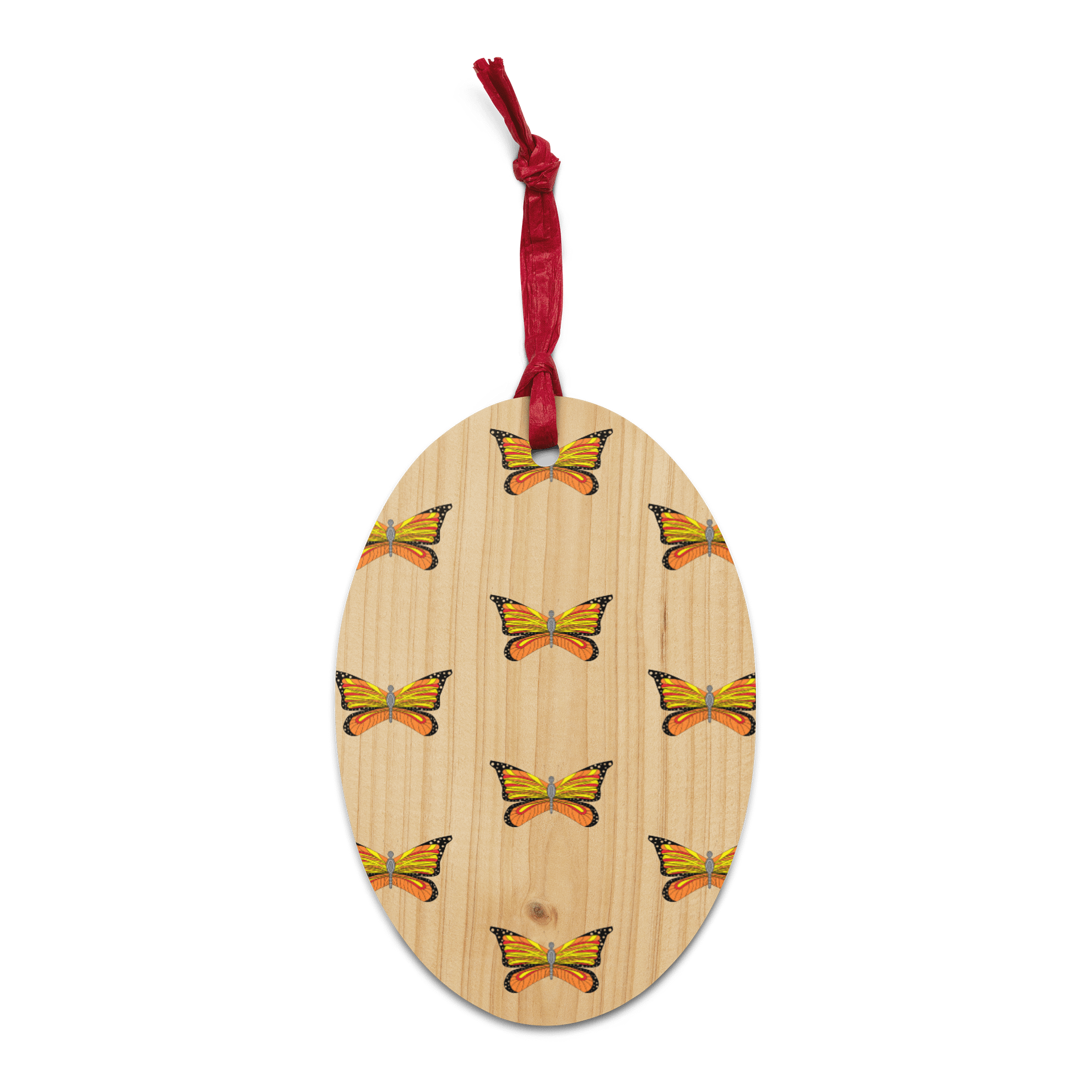 Symmetrical Orange Butterfly Wooden Ornaments product image (3)