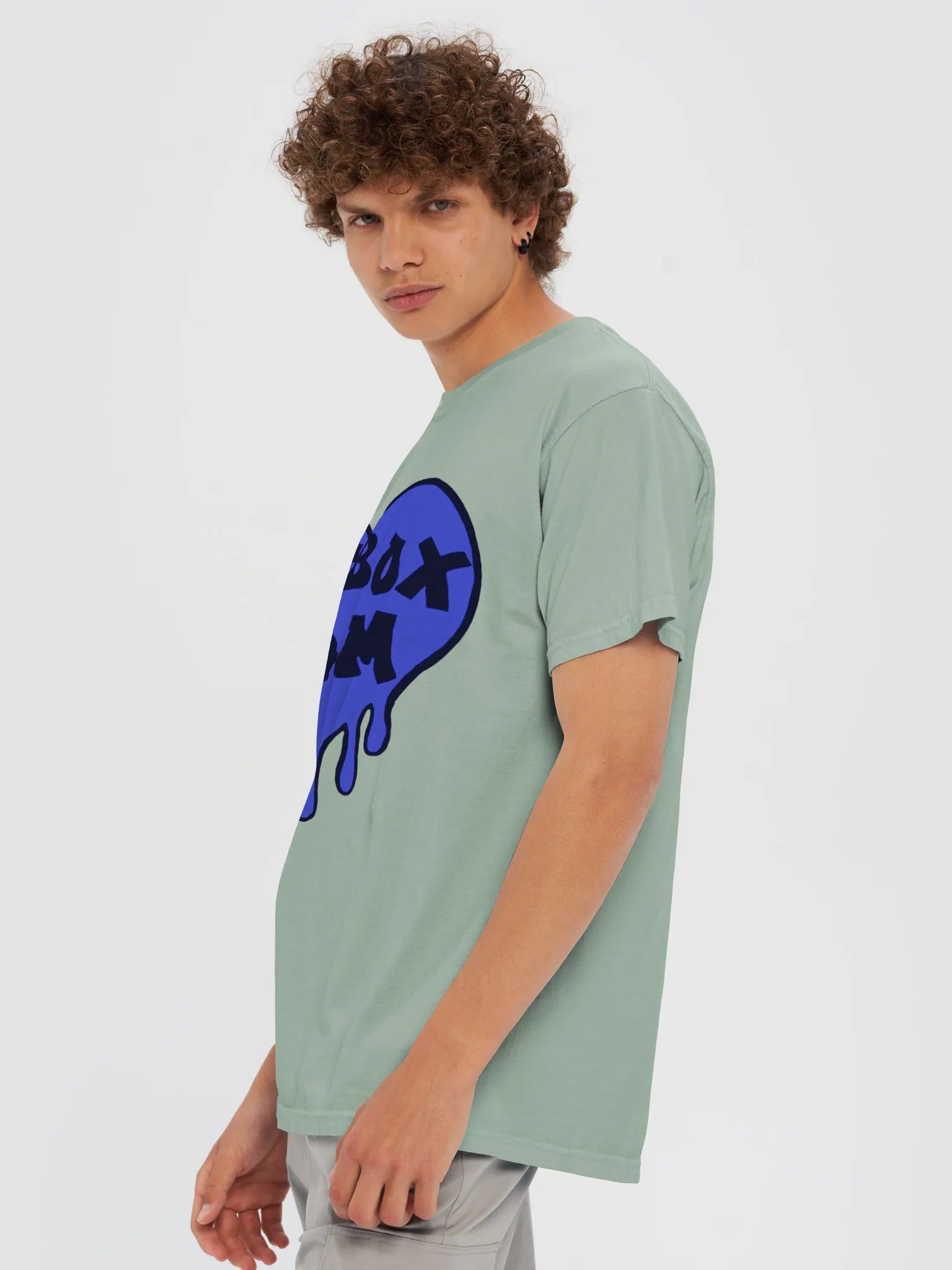 UNISEX HOT BOX FAM SOLID ROYAL BLUE LOGO TEE product image (76)