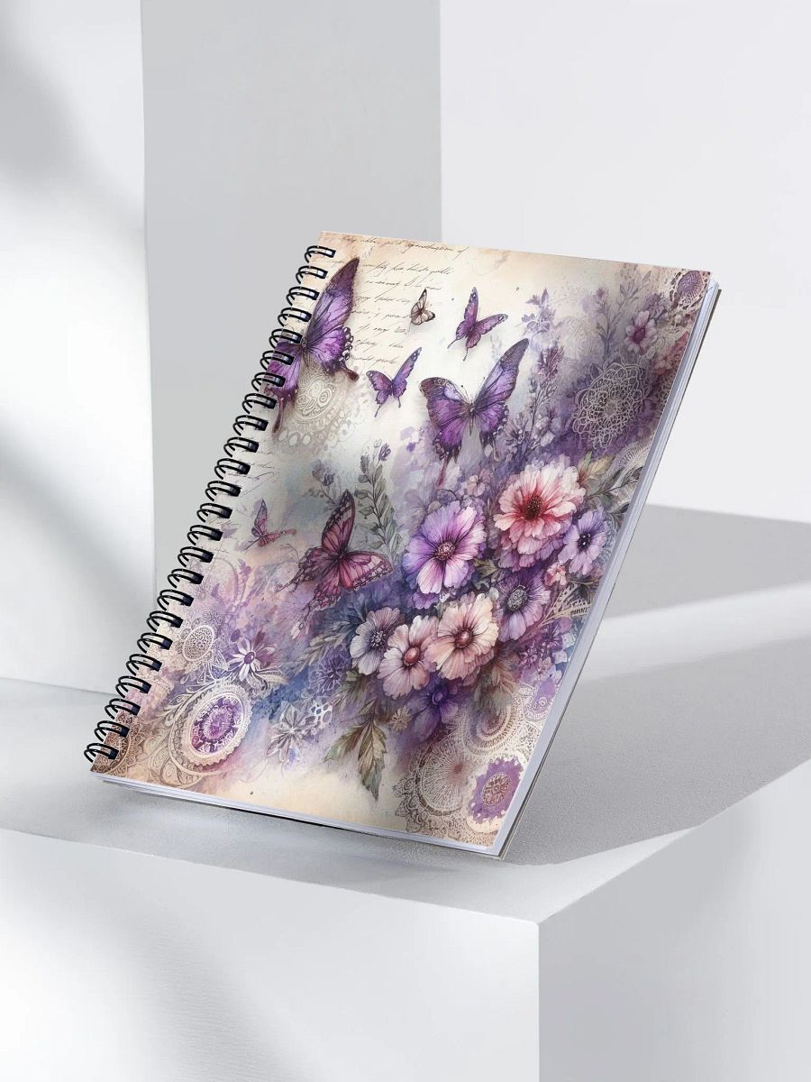 Purple Butterflies-Spiral Notebook product image (3)