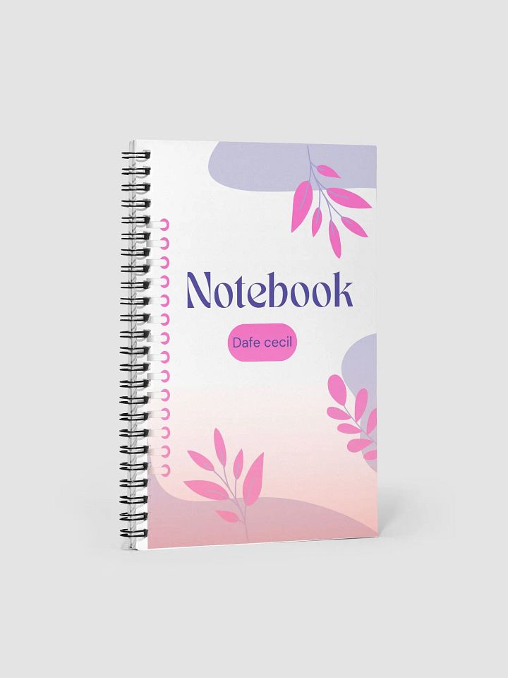 Pink Leaves Spiral Notebook product image (2)