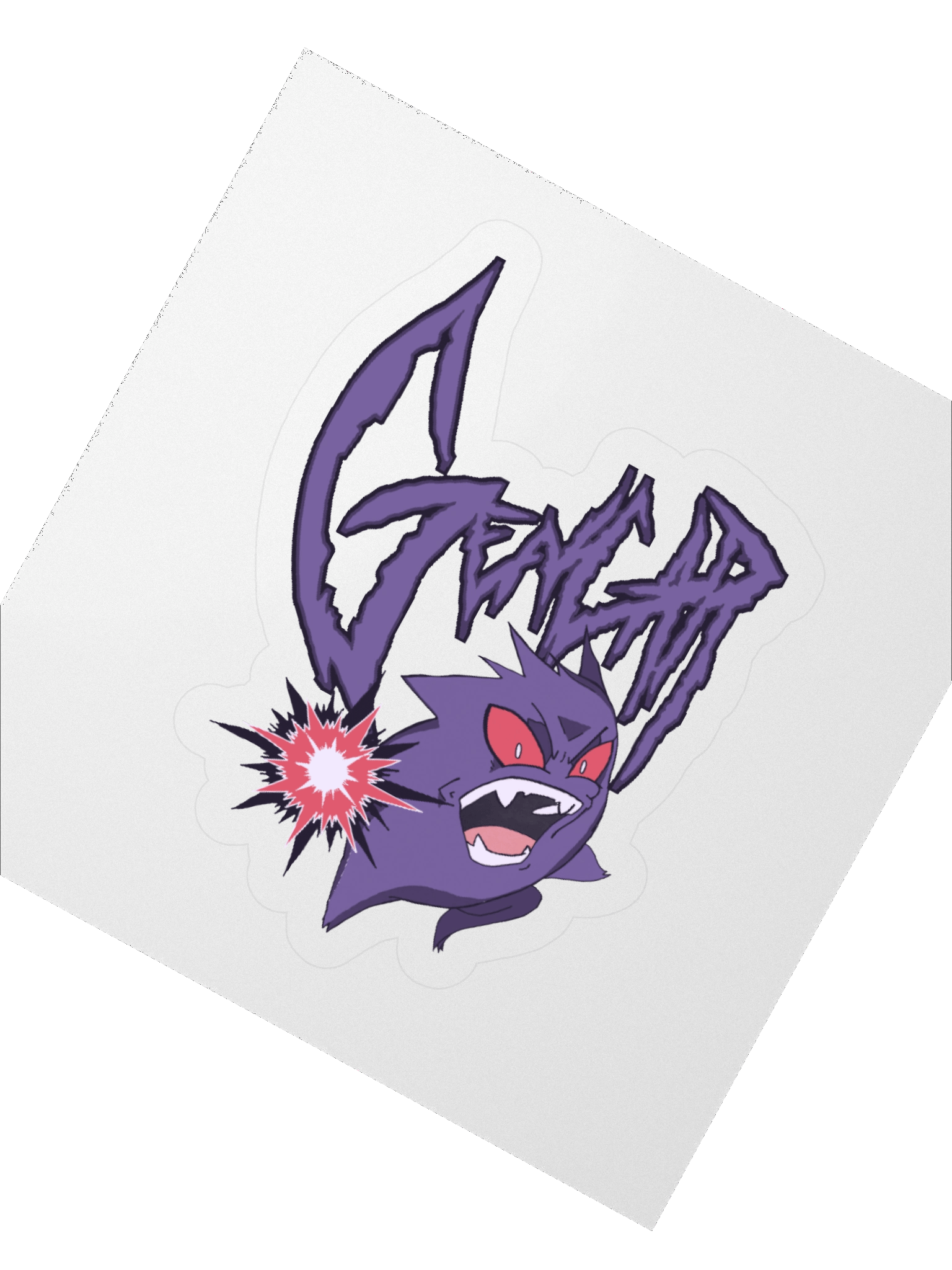 Cute Ghost Extreme Metal Font Kiss Cut Stickers product image (2)