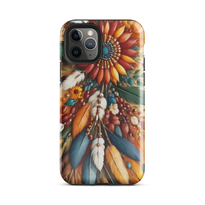 Tough Phone Case for iPhone® - Boho Feathers product image (2)