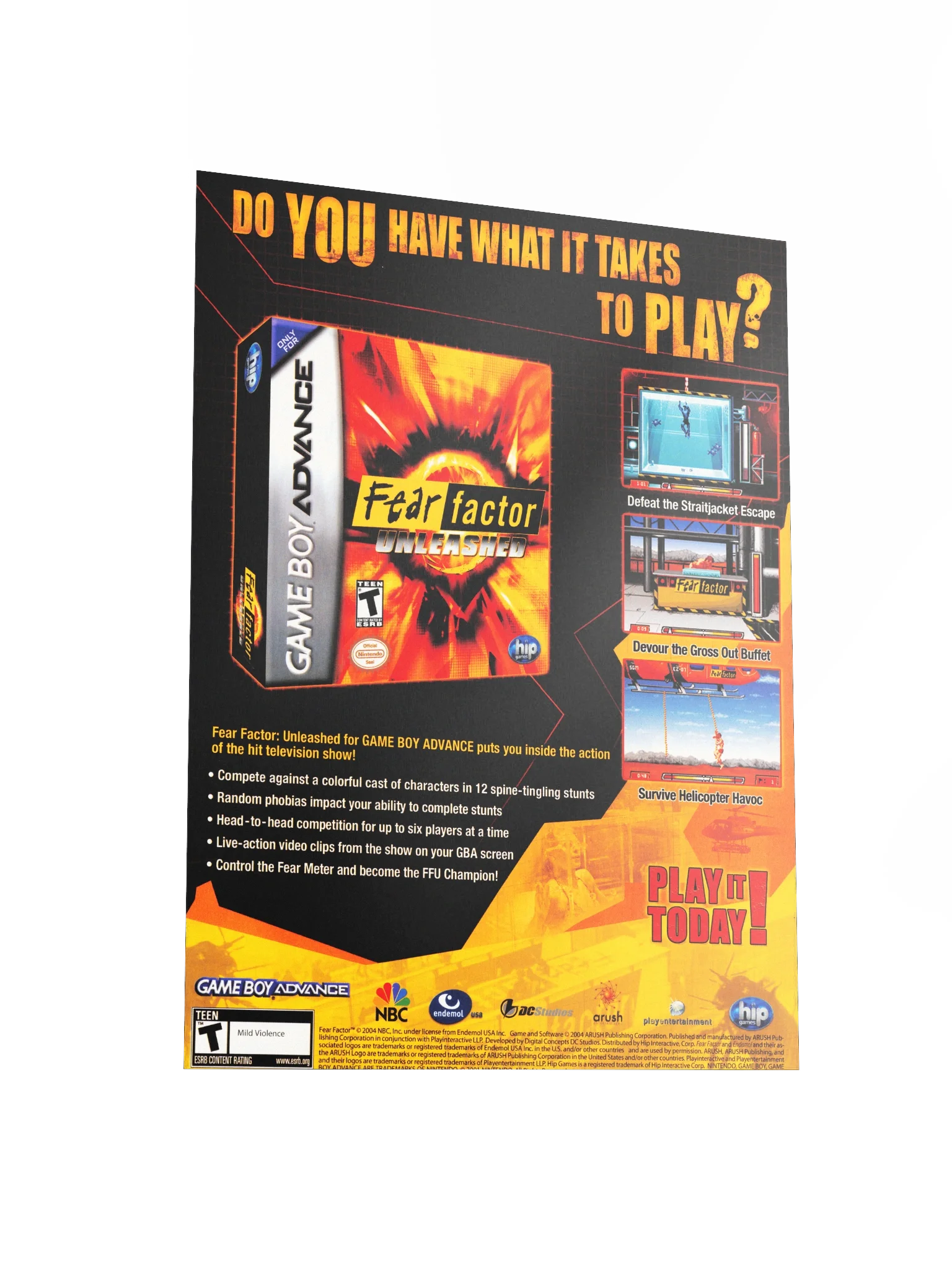 Fear Factor (GameBoy Advance) - Promotional Poster/Flyer product image (3)